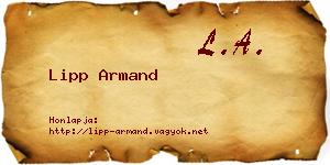 Lipp Armand névjegykártya
